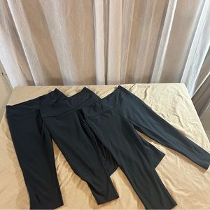 THREE PAIR Mid rise crop Nike Dri-Fit